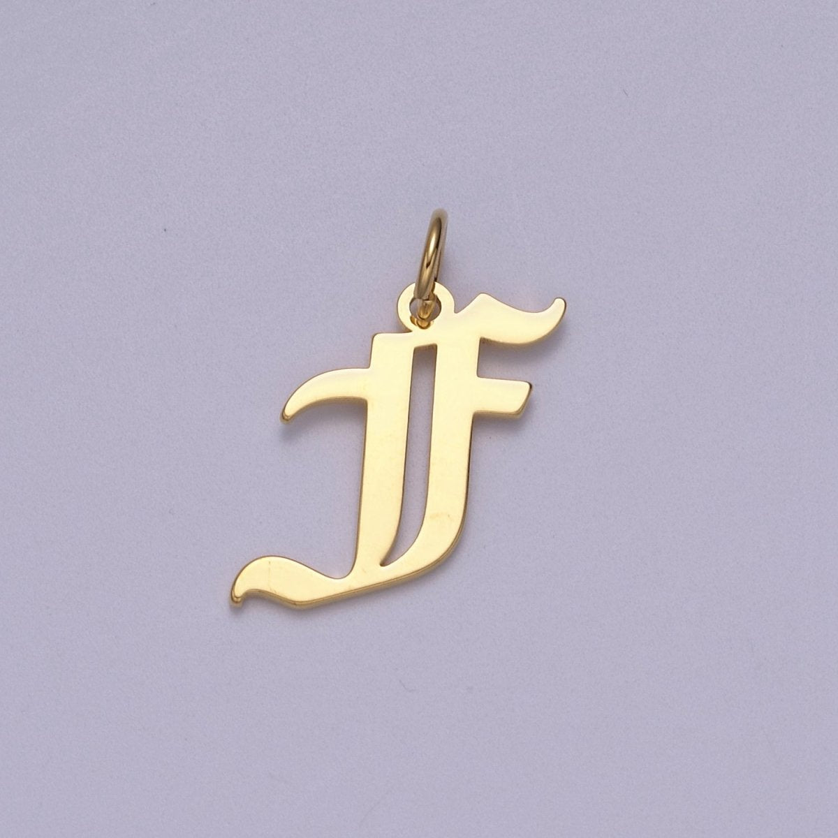14k Gold Filled Old English Font Initial Letters Pendant Charm Wholesale Jewelry Supplies A677~A689
