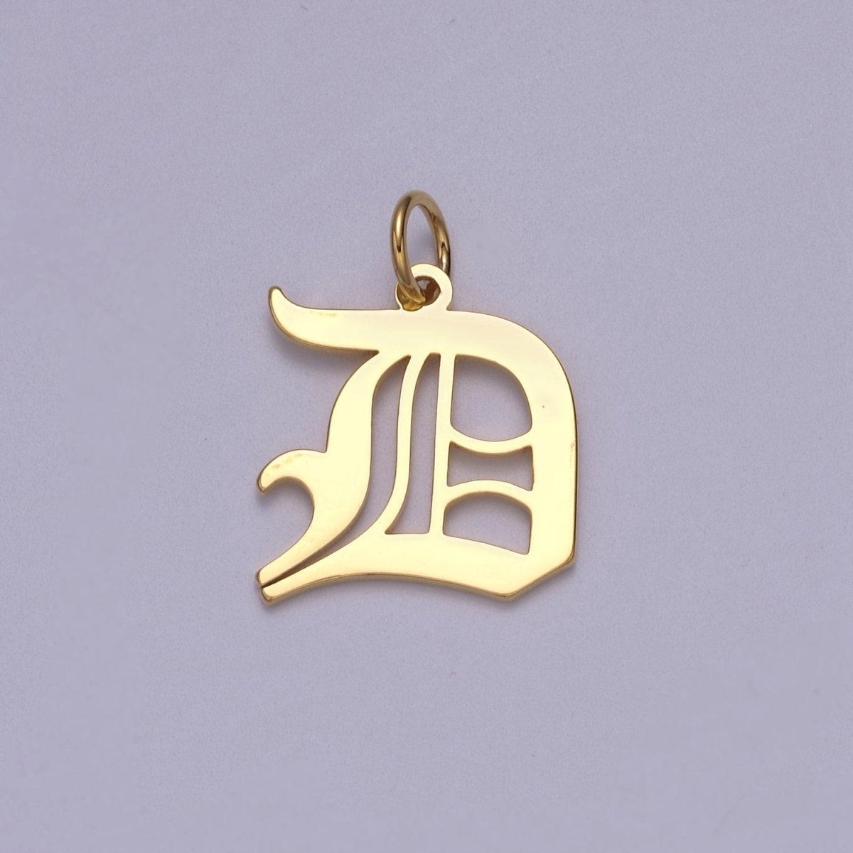 14k Gold Filled Old English Font Initial Letters Pendant Charm Wholesale Jewelry Supplies A677~A689