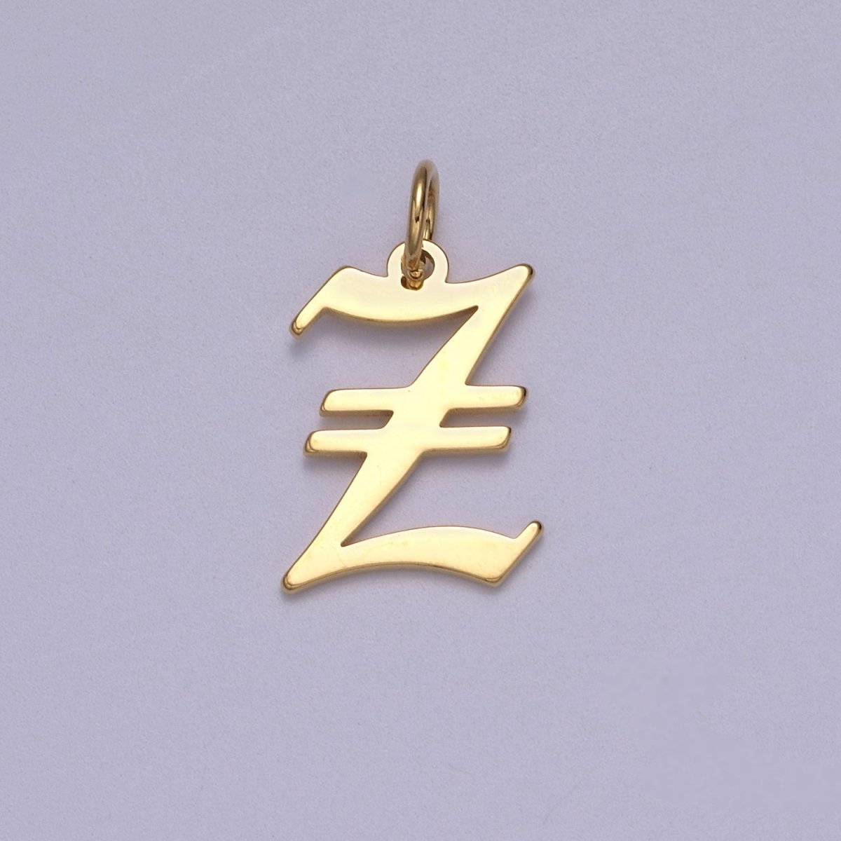 14k Gold Filled Old English Font Initial Letters Pendant Charm Wholesale Jewelry Supplies A677~A689