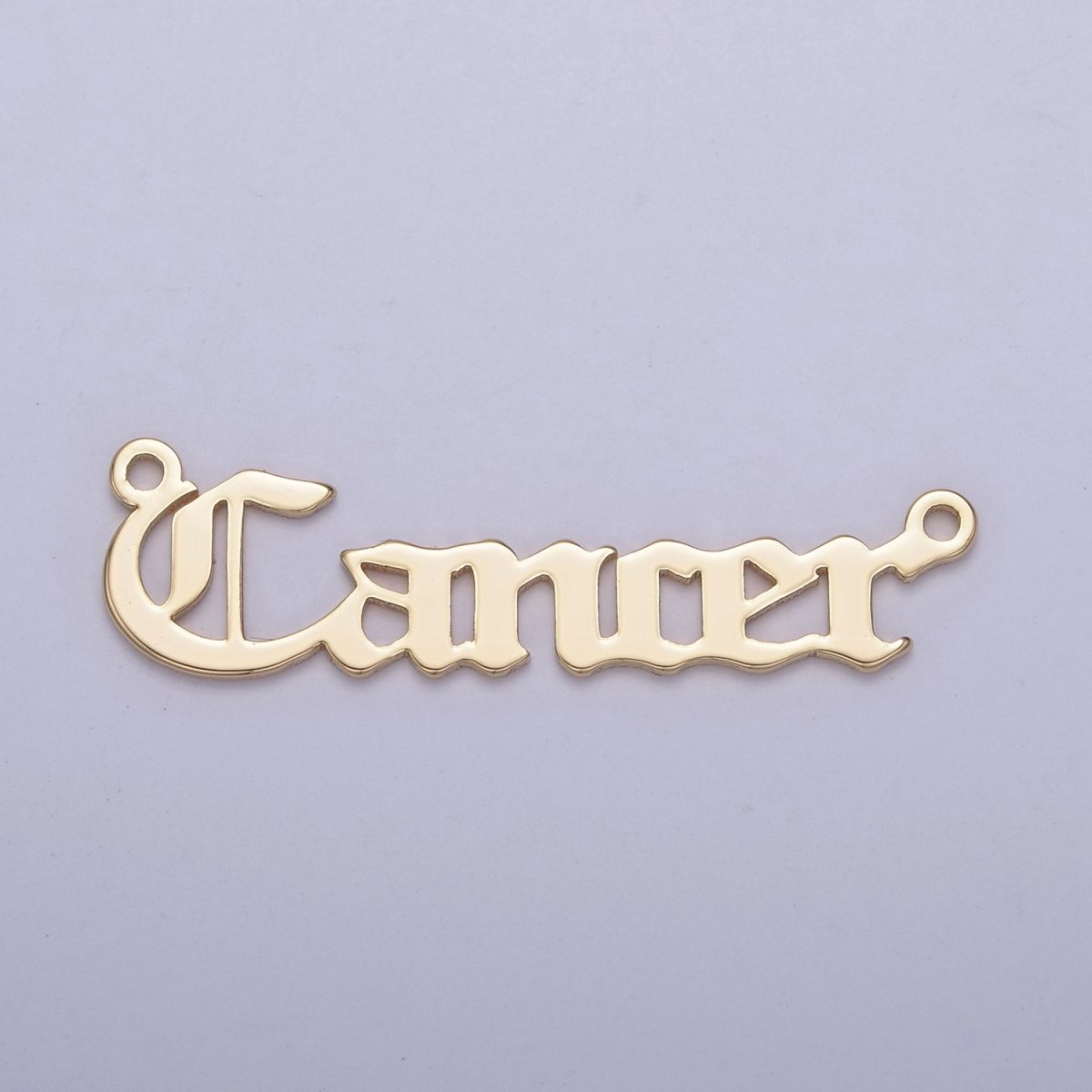 14k Gold Filled Old English Font Zodiac Charms Connector for Necklace Bracelet Link Connector Astrology Necklace Charm Personalized Jewelry Wholesale A-A1725-A-A1730
