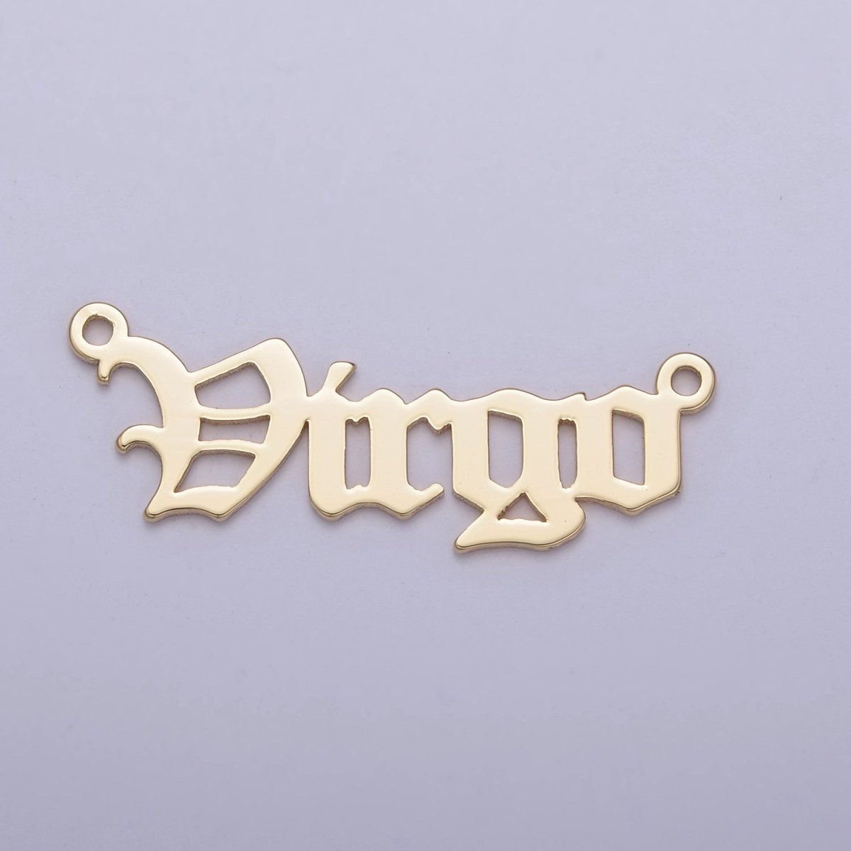 14k Gold Filled Old English Font Zodiac Charms Connector for Necklace Bracelet Link Connector Astrology Necklace Charm Personalized Jewelry Wholesale A-A1725-A-A1730