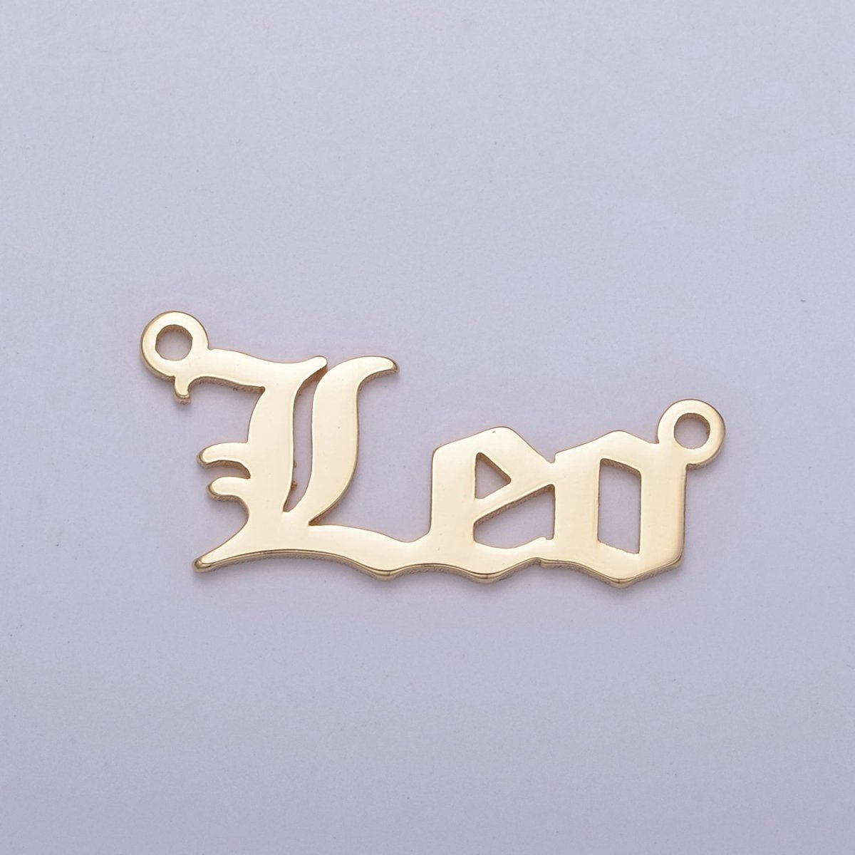 14k Gold Filled Old English Font Zodiac Charms Connector for Necklace Bracelet Link Connector Astrology Necklace Charm Personalized Jewelry Wholesale A-A1725-A-A1730