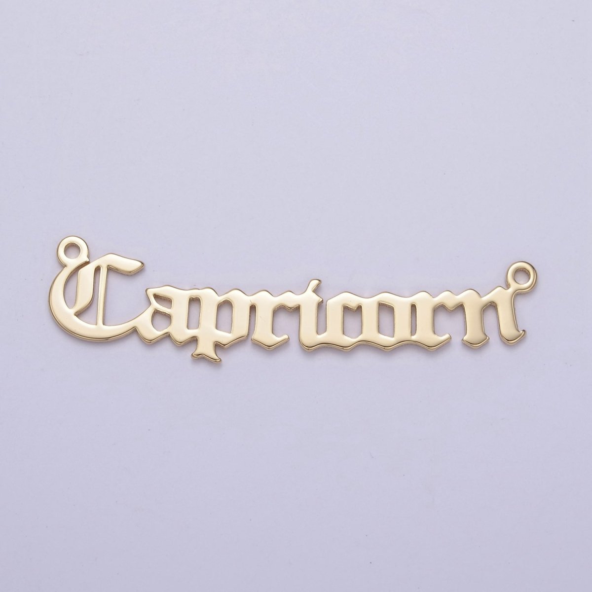 14k Gold Filled Old English Font Zodiac Charms Connector for Necklace Bracelet Link Connector Astrology Necklace Charm Personalized Jewelry Wholesale A-A1725-A-A1730