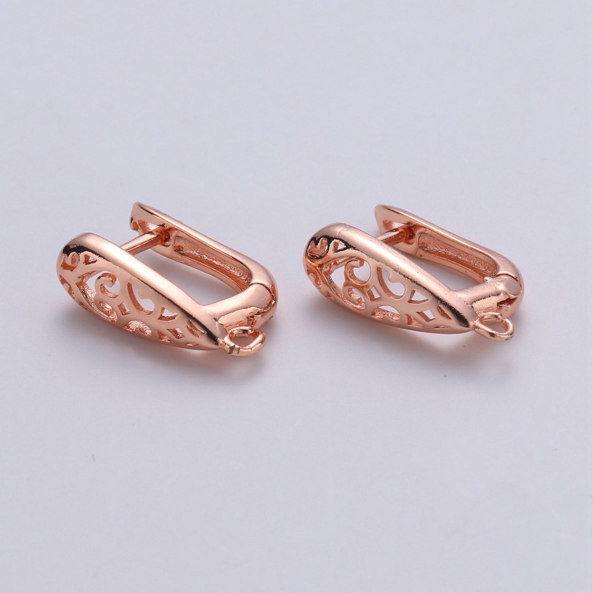 14k Gold Filled one touch w/ open link Lever back earring making, 12x19 mm, Nickel free Lead Free for Earring Charm Making Findings K-699 - K-701