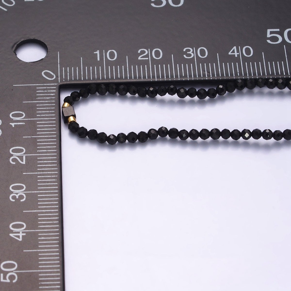 14K Gold Filled Onyx Multifaceted Black Rope Adjustable Friendship Bracelet | WA-2165 - WA-2167 Clearance Pricing