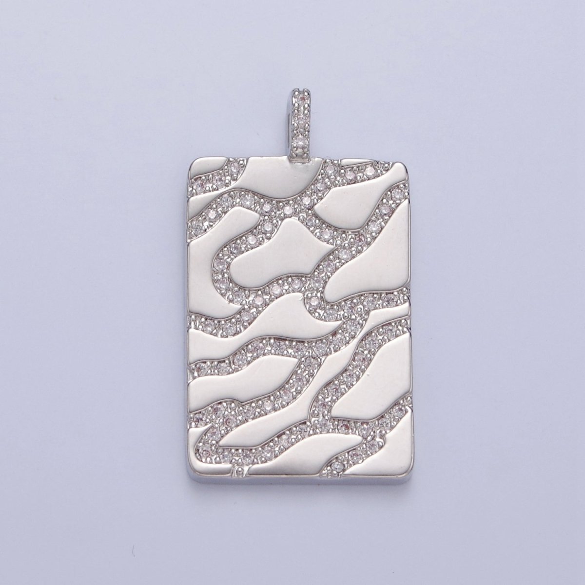 14K Gold Filled Pave Gold Artery Tile Pendant for Necklace Bracelet Supply J-644 J-645