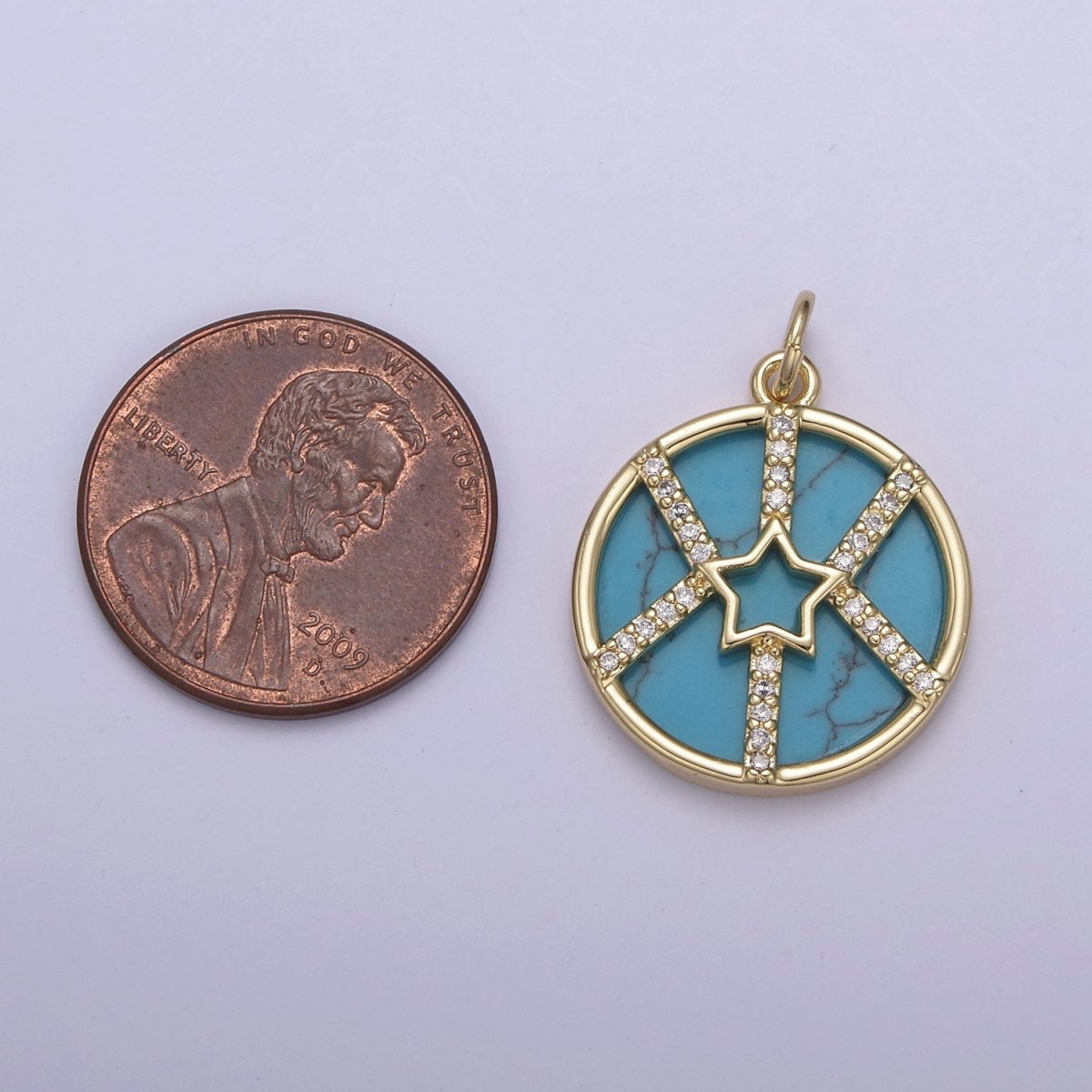 14K Gold Filled Pearl, Tiger Eye, Turquoise Abalone Pearl Shell Charm Pendant Star Charm for Celestial Necklace Bracelet Jewelry Making N-882 - N-886