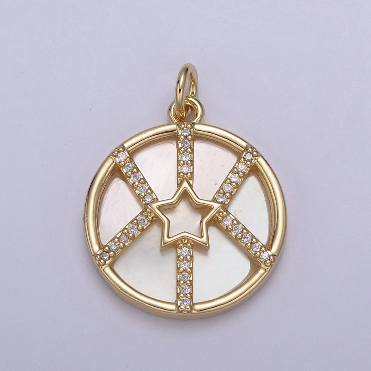 14K Gold Filled Pearl, Tiger Eye, Turquoise Abalone Pearl Shell Charm Pendant Star Charm for Celestial Necklace Bracelet Jewelry Making N-882 - N-886