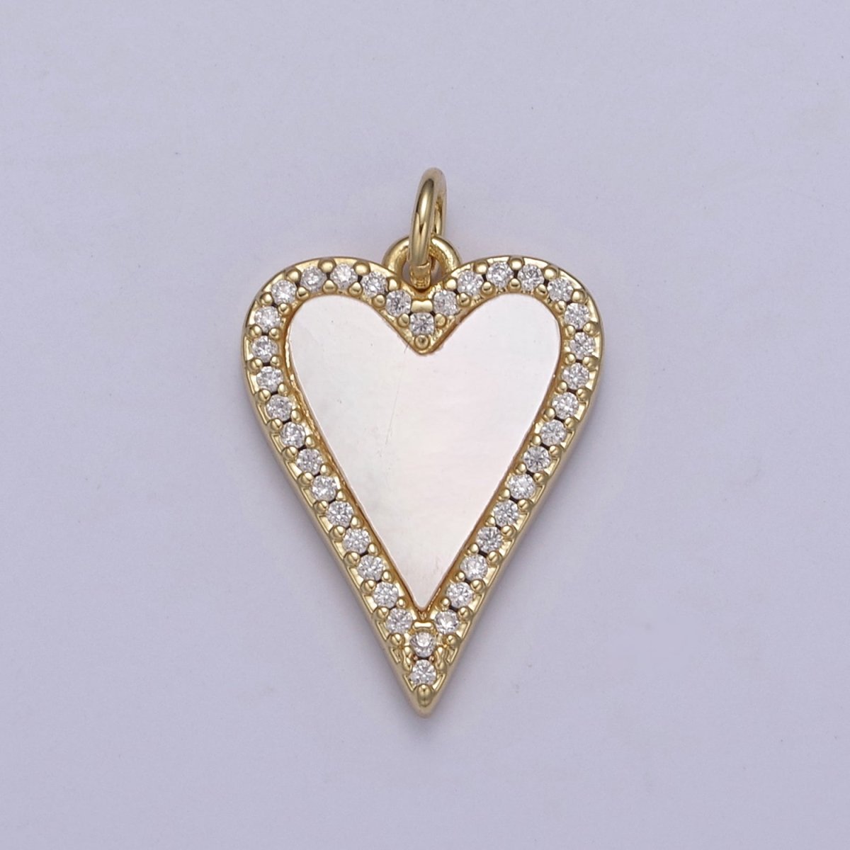 14K Gold Filled Pearl, Tiger Eye, Turquoise Abalone Shell Charm Pendant, Heart Love Charm for Necklace Bracelet Jewelry Making N-637 - N-641