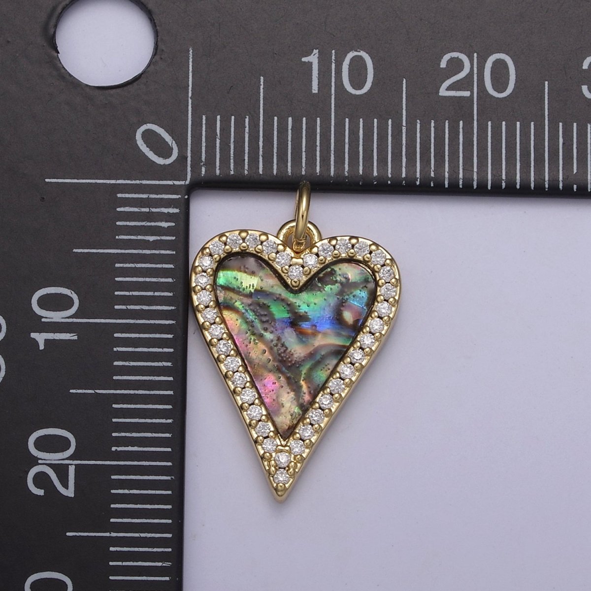 14K Gold Filled Pearl, Tiger Eye, Turquoise Abalone Shell Charm Pendant, Heart Love Charm for Necklace Bracelet Jewelry Making N-637 - N-641