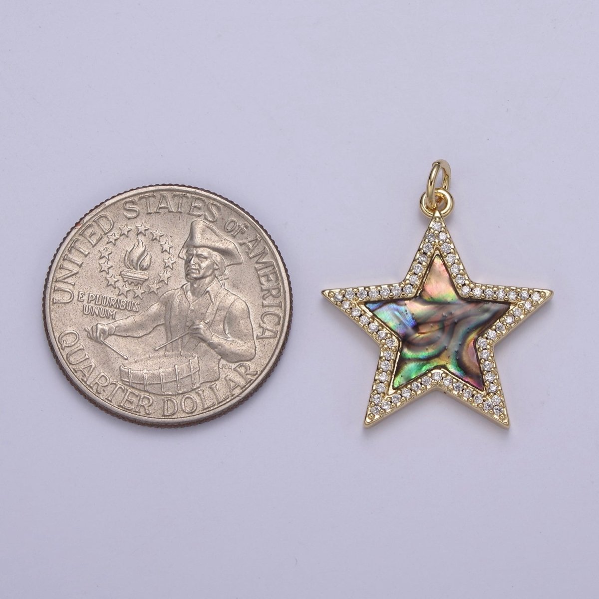 14K Gold Filled Pearl, Tiger Eye, Turquoise Abalone Shell Charm Pendant Star Charm for Celestial Necklace Bracelet Jewelry Making N-658 - N-661