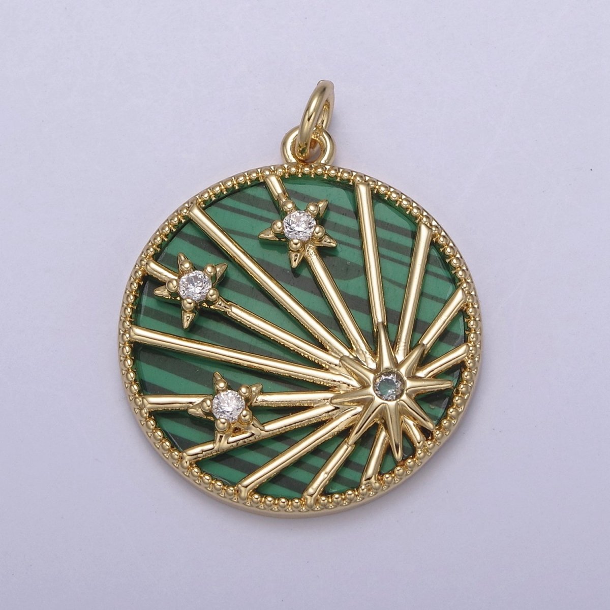 14K Gold Filled Pearl, Tiger Eye, Turquoise, Malachite, Abalone Shell Charm Pendant Star Charm for Celestial Necklace Bracelet Jewelry Making N-890 - N-894