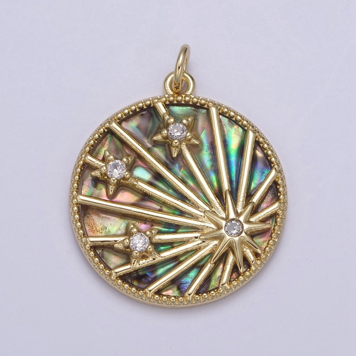 14K Gold Filled Pearl, Tiger Eye, Turquoise, Malachite, Abalone Shell Charm Pendant Star Charm for Celestial Necklace Bracelet Jewelry Making N-890 - N-894