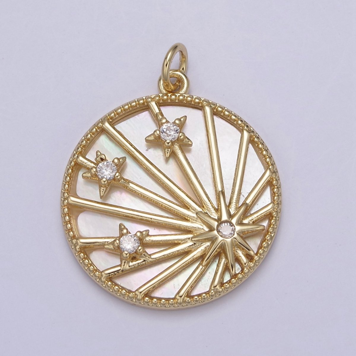 14K Gold Filled Pearl, Tiger Eye, Turquoise, Malachite, Abalone Shell Charm Pendant Star Charm for Celestial Necklace Bracelet Jewelry Making N-890 - N-894