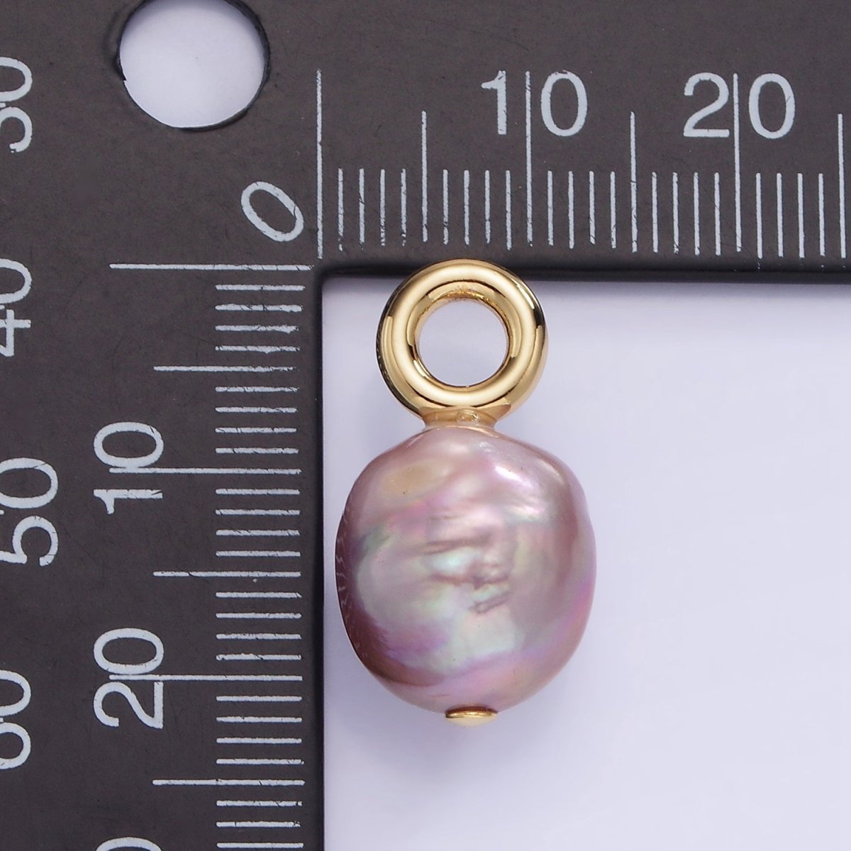 14K Gold Filled Purple Freshwater Pearl Drop Pendant | P1705 - DLUXCA