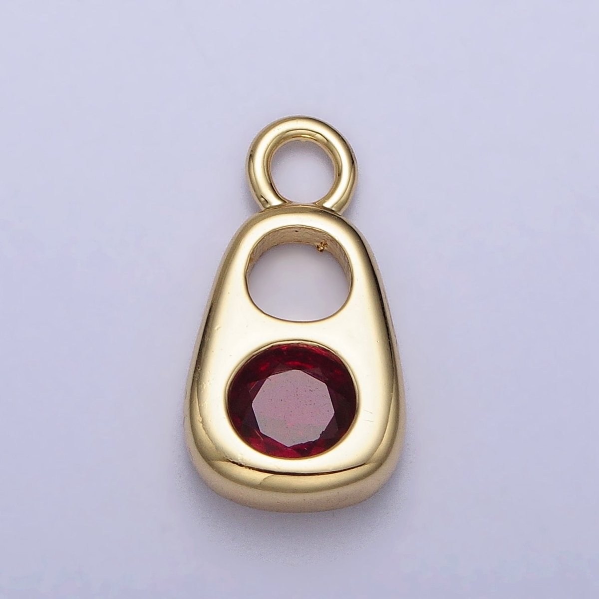 14K Gold Filled Purple, Green, Clear, Blue, Pink, Fuchsia Pop Pull-Tab Charm | AC327 - AC332