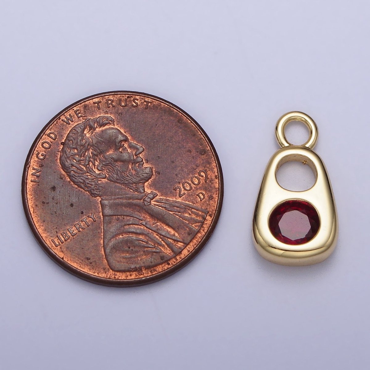 14K Gold Filled Purple, Green, Clear, Blue, Pink, Fuchsia Pop Pull-Tab Charm | AC327 - AC332