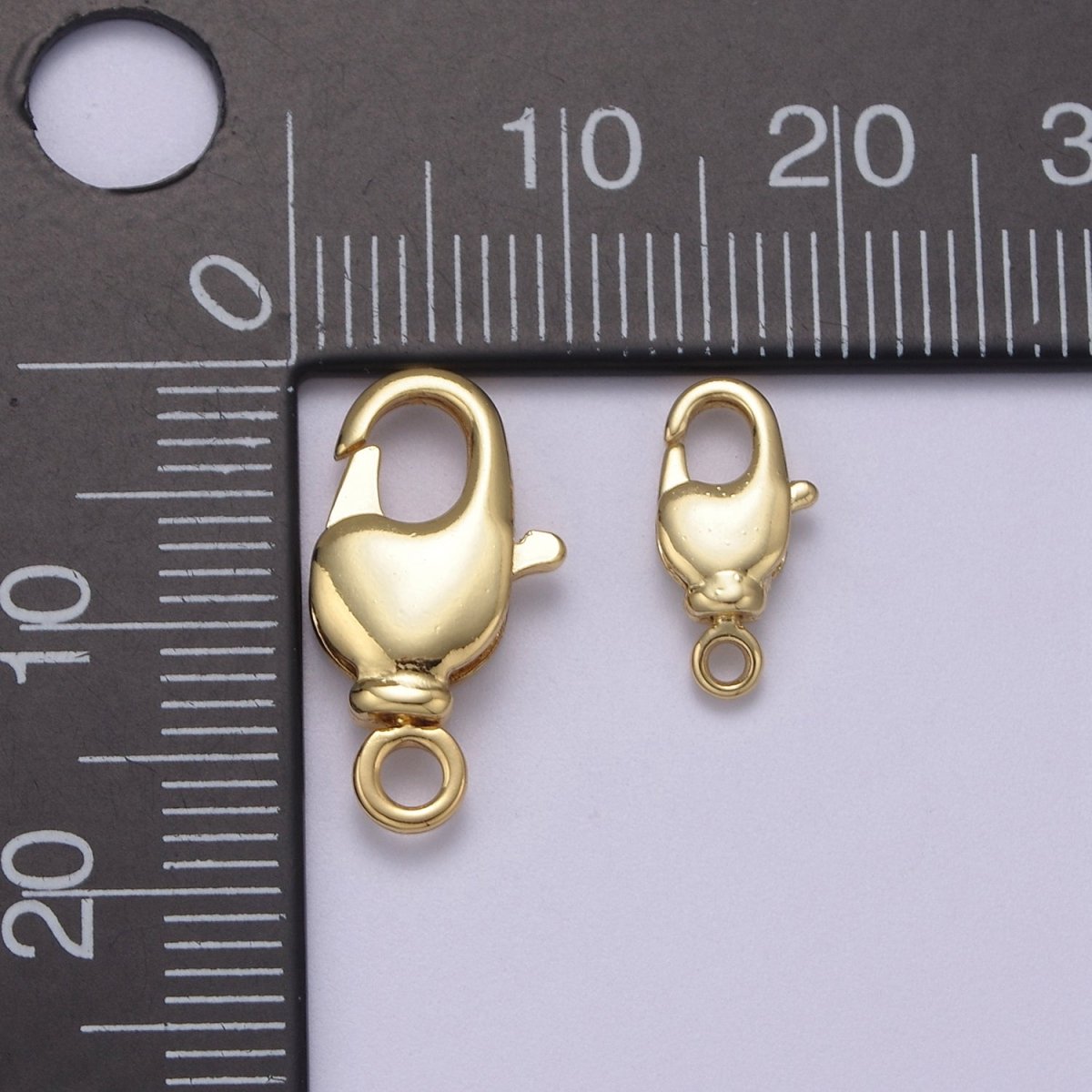 14K Gold Filled Rectangle Lobster Clasp 12x6 mm / 18x9 mm Jewelry Making Supplies Chain Findings L-634 K-342