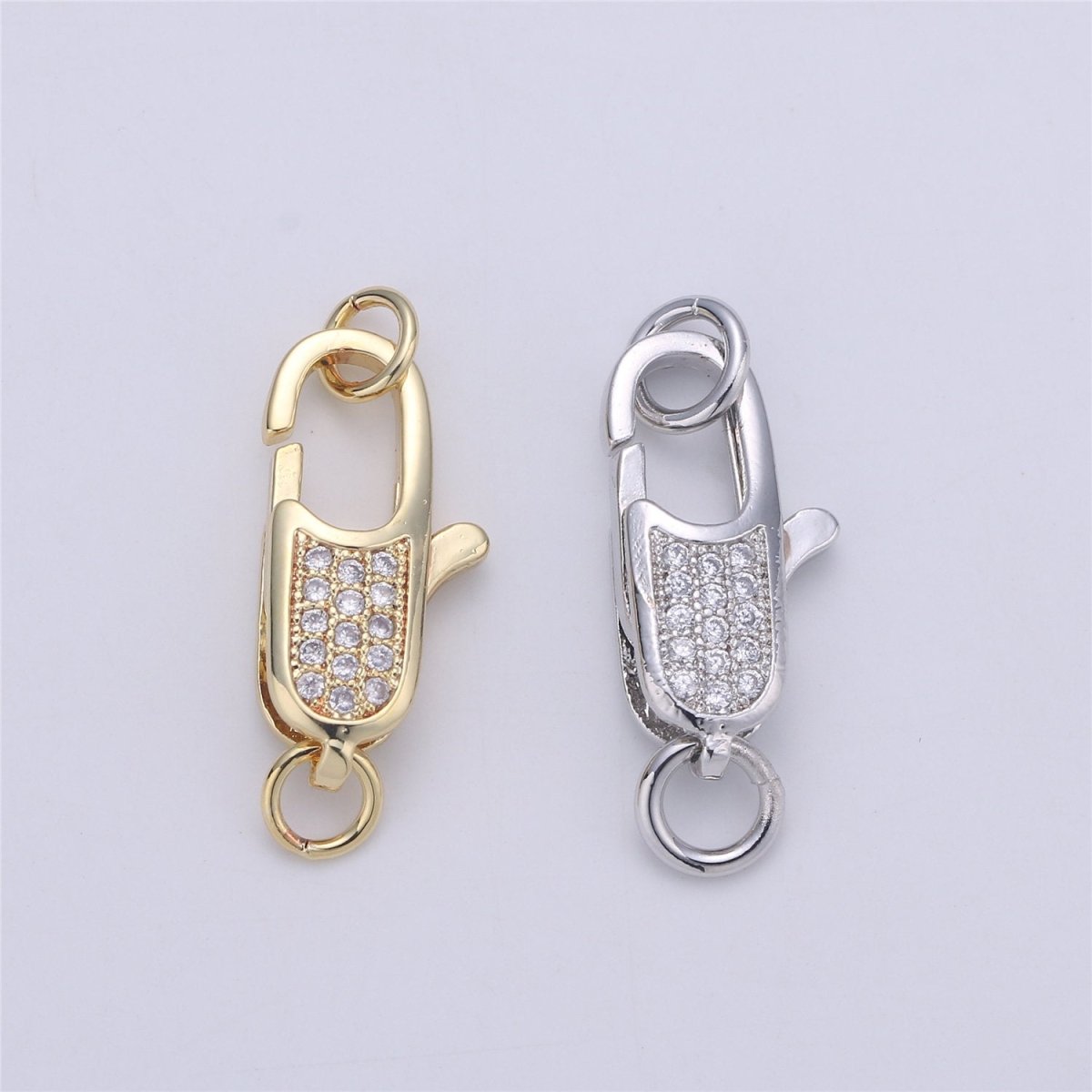 14K Gold Filled Rectangle Lobster Clasp for Necklace Bracelet Jewelry Making Supplies Chain Findings Micro Pave Clasp K-382 K-821 K-866