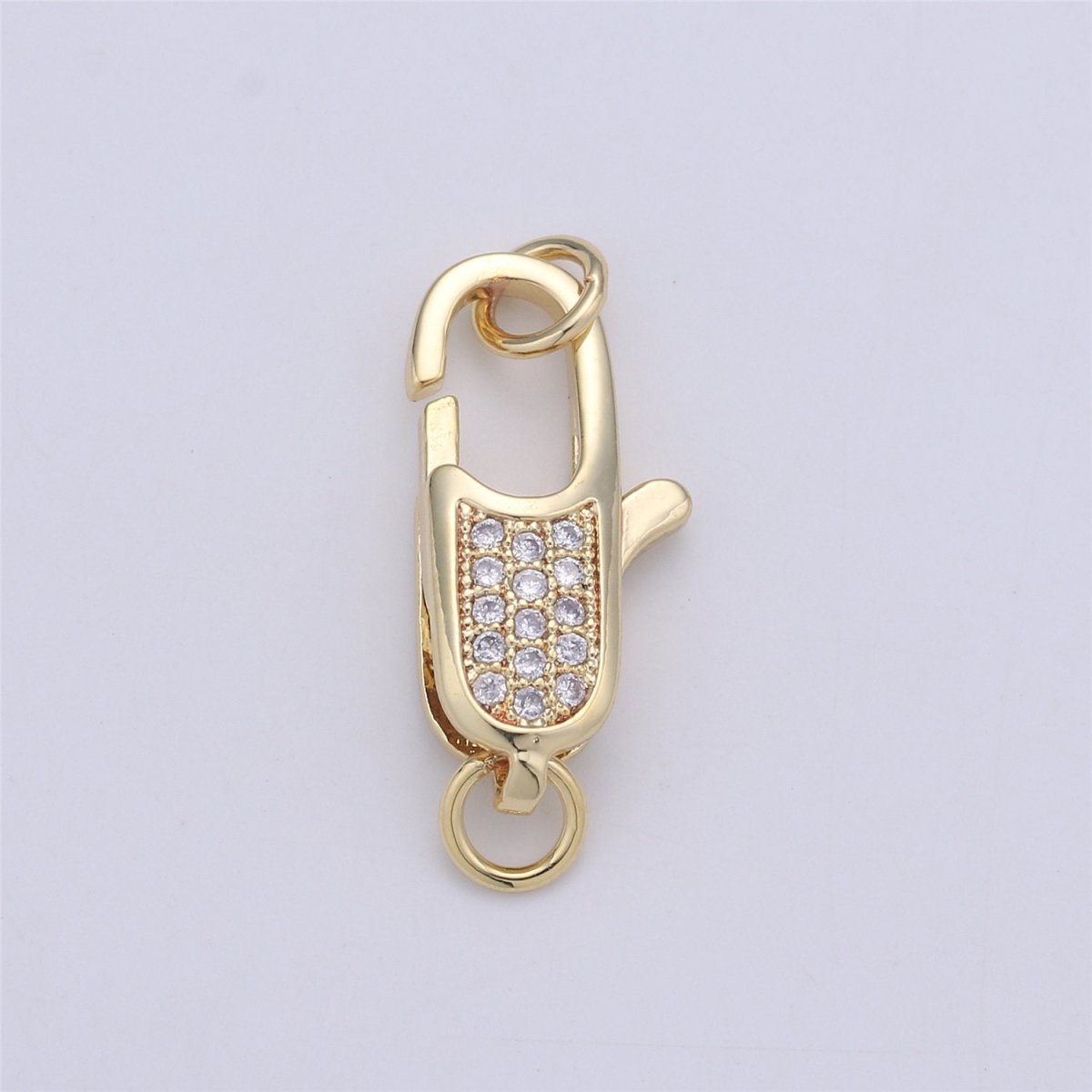 14K Gold Filled Rectangle Lobster Clasp for Necklace Bracelet Jewelry Making Supplies Chain Findings Micro Pave Clasp K-382 K-821 K-866