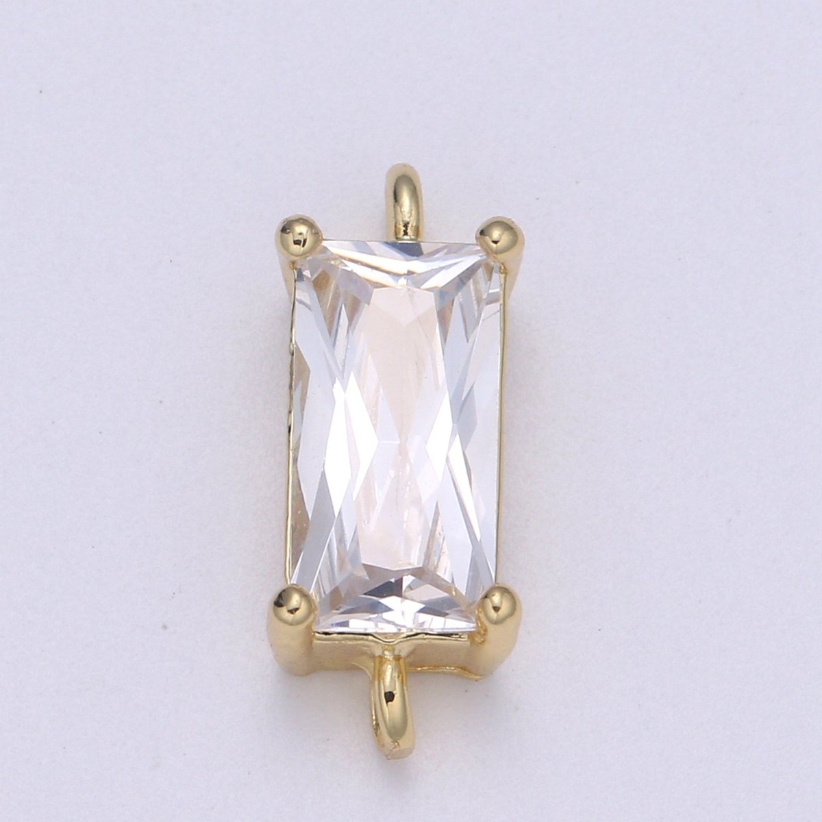 14K Gold Filled Rectangle Stone Connectors  F-608 F-609 F-610 F-611 F-612 F-613