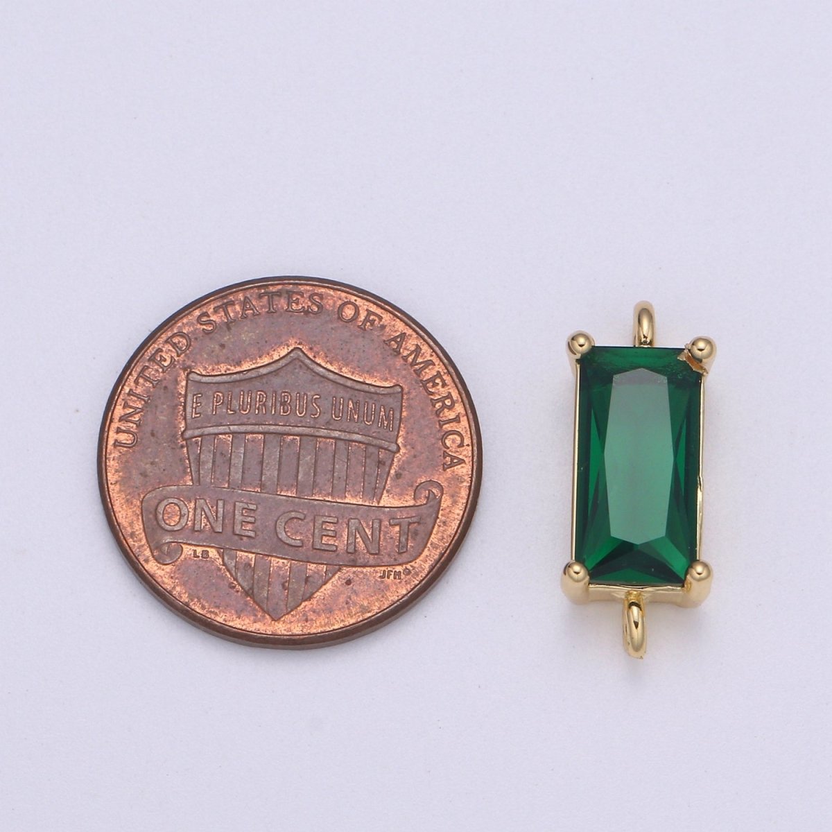 14K Gold Filled Rectangle Stone Connectors  F-608 F-609 F-610 F-611 F-612 F-613