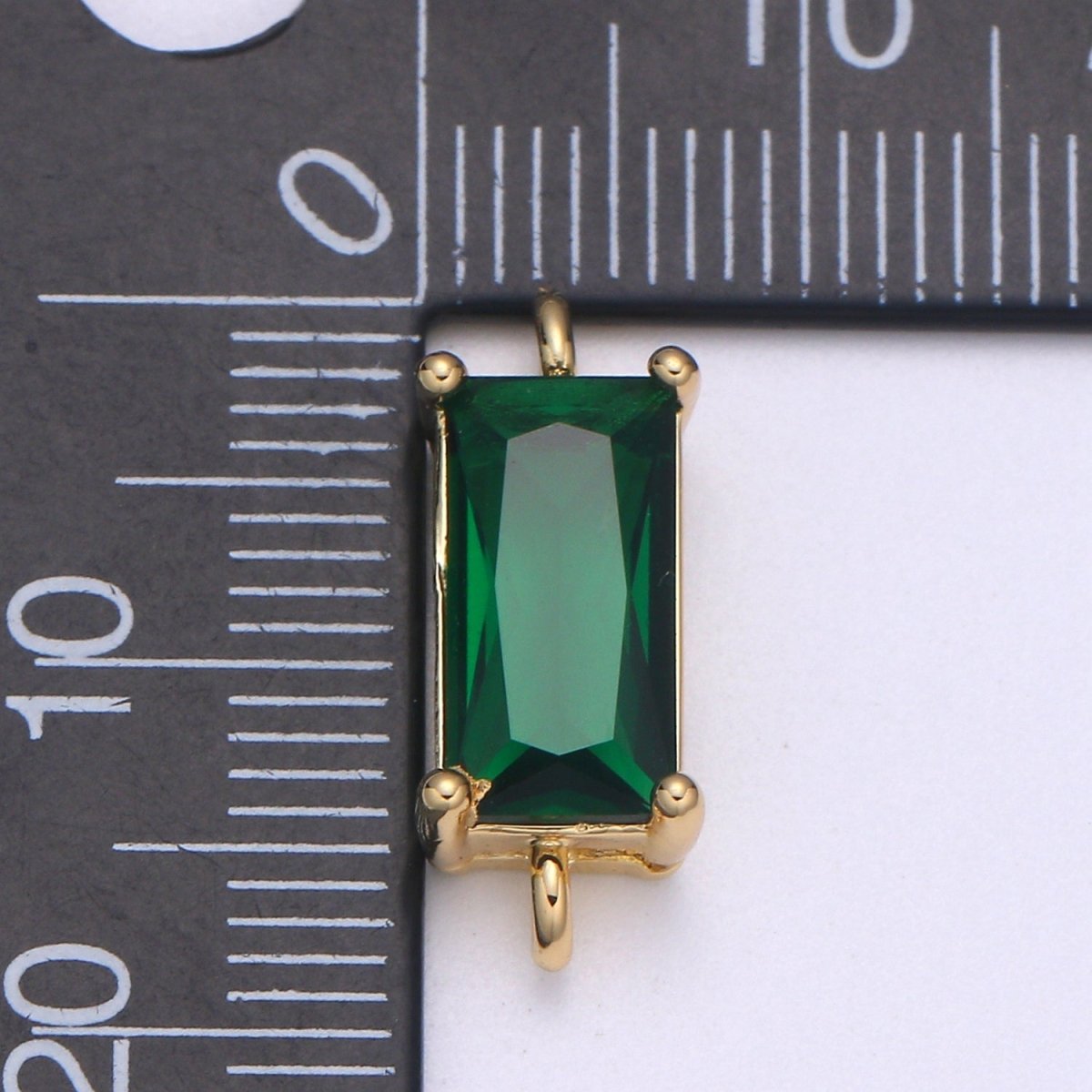 14K Gold Filled Rectangle Stone Connectors  F-608 F-609 F-610 F-611 F-612 F-613