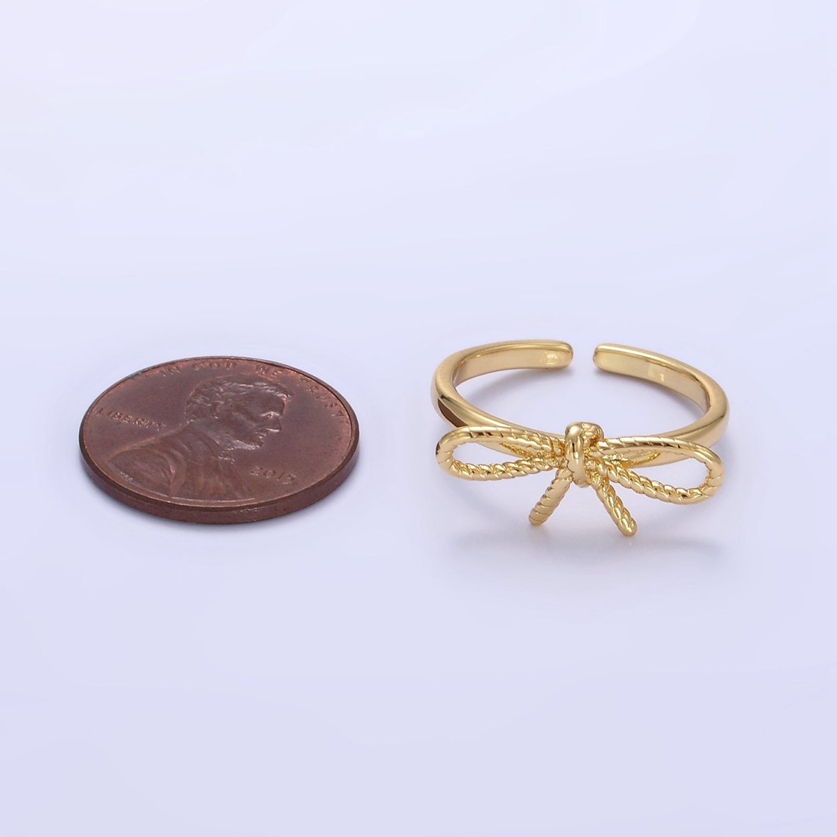 14K Gold Filled Rope Ribbon Ring in Gold & Silver | O980 O981