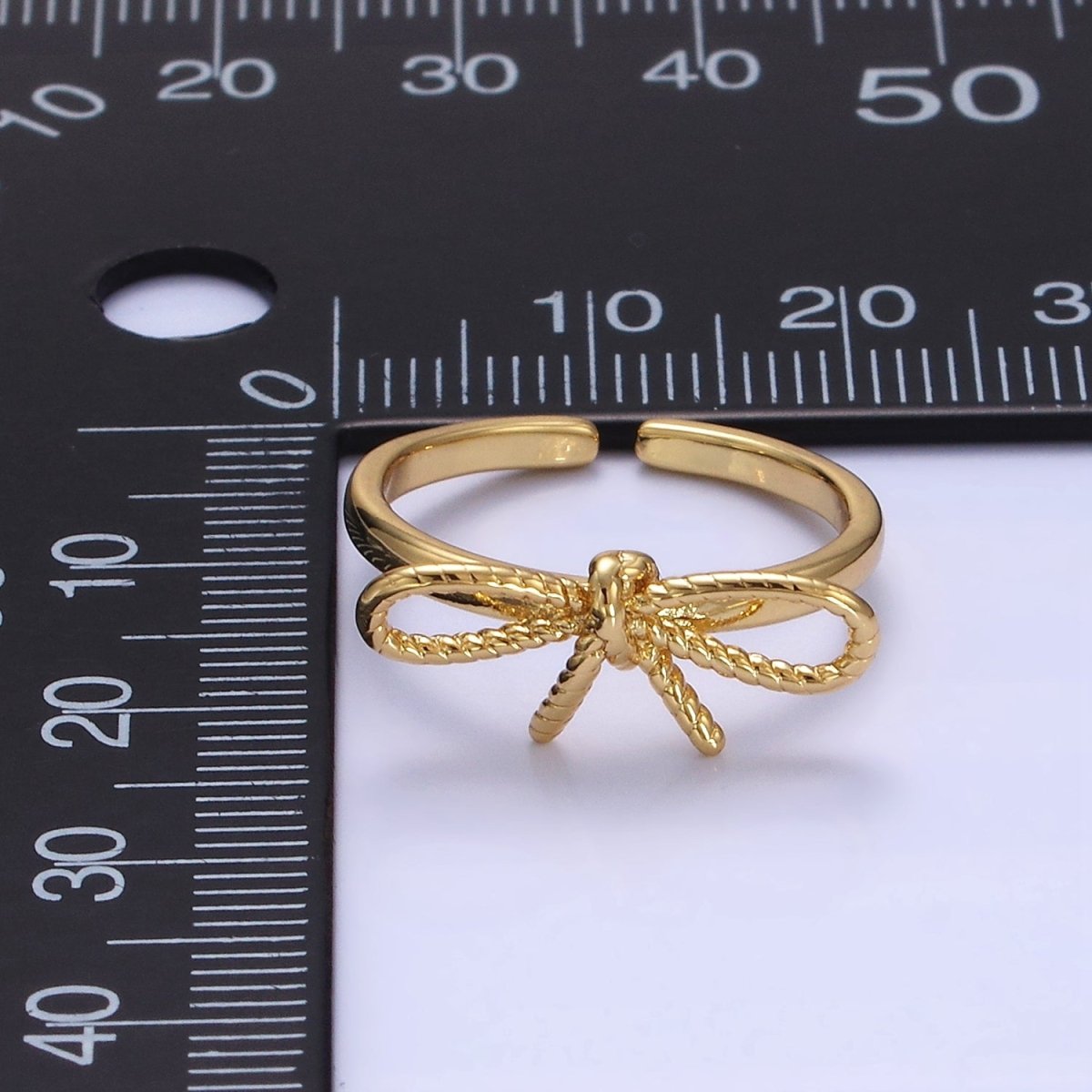 14K Gold Filled Rope Ribbon Ring in Gold & Silver | O980 O981