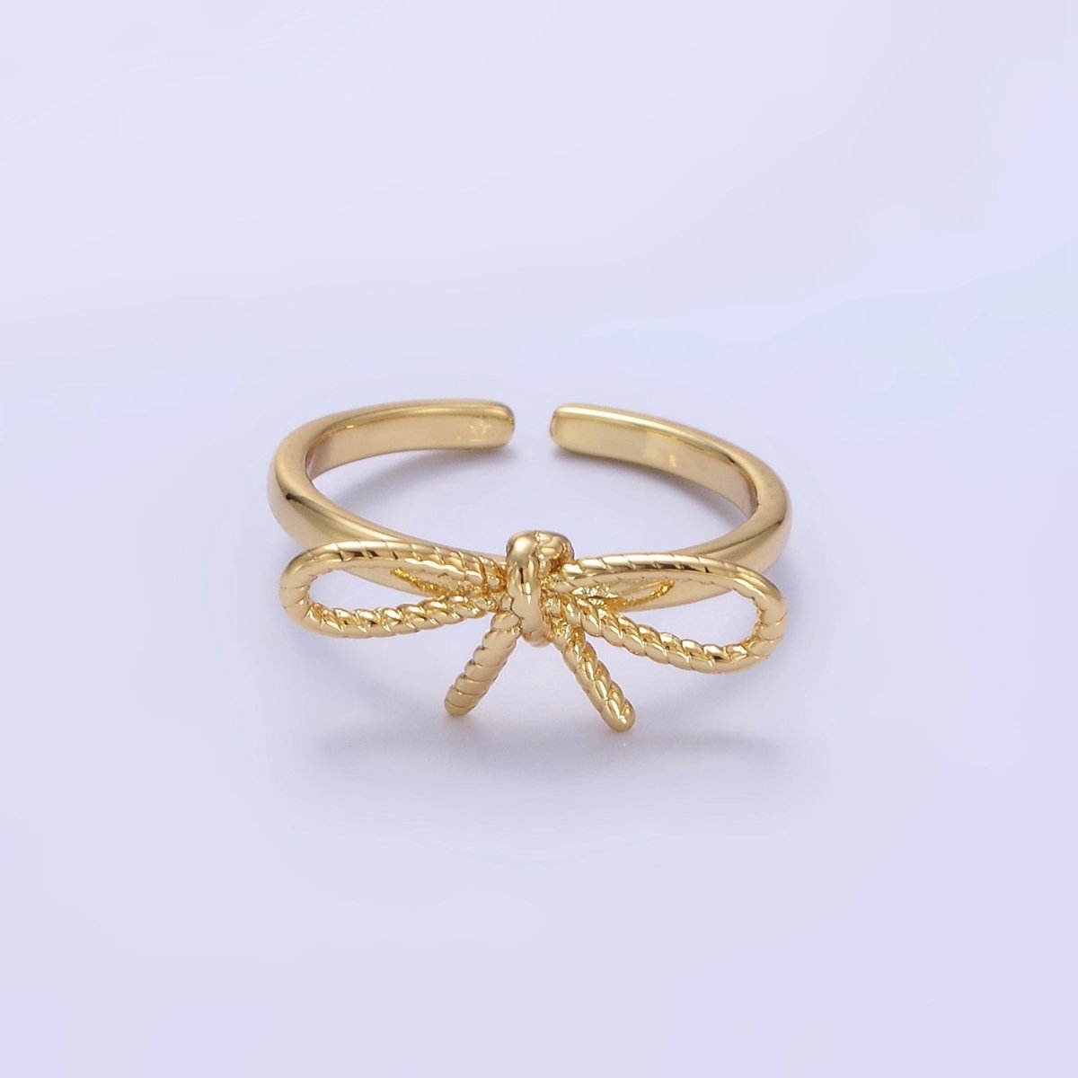 14K Gold Filled Rope Ribbon Ring in Gold & Silver | O980 O981