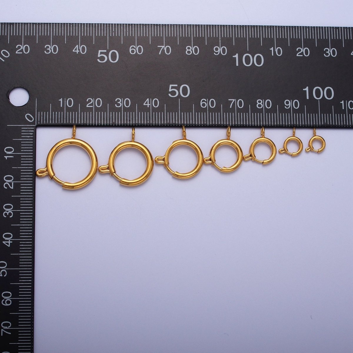 14K Gold Filled Round Spring Ring Closure Clasps For DIY Jewelry Making  L-875-L882 L-912