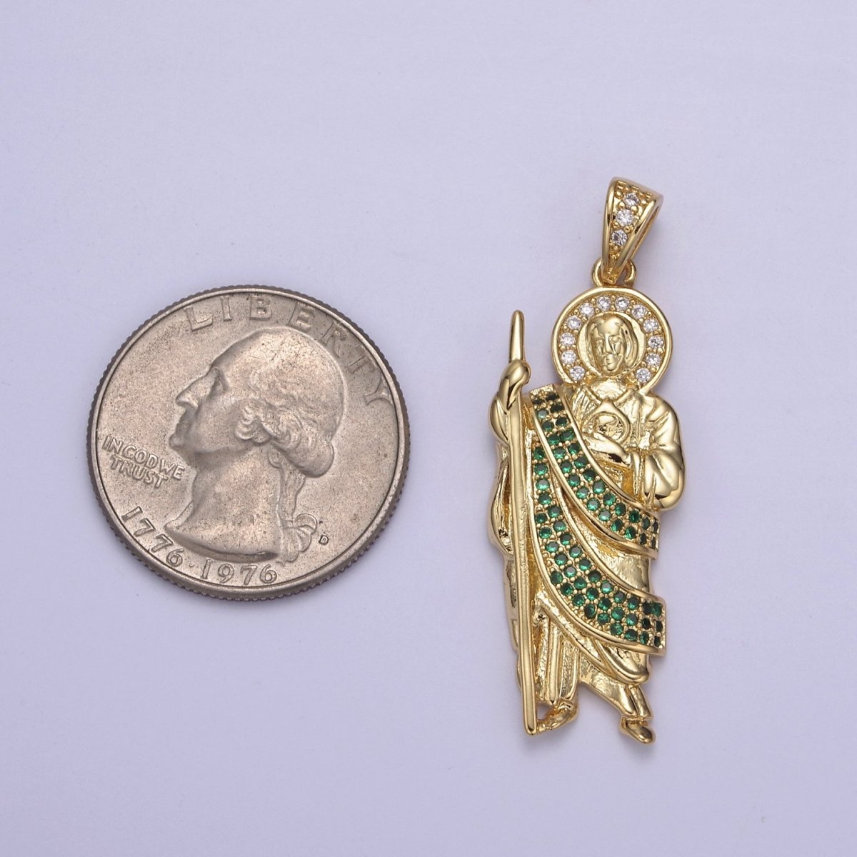 14k Gold Filled Saint Jude Necklace ~San Judas Tadeo Cadena~ Religious Saint Jude~ Grandiosa Cadena de San Judas N-552 - N-554