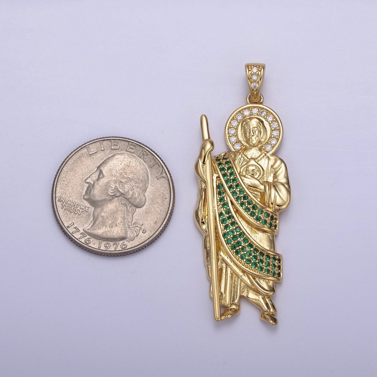 14k Gold Filled Saint Jude Necklace ~San Judas Tadeo Cadena~ Religious Saint Jude~ Grandiosa Cadena de San Judas N-552 - N-554