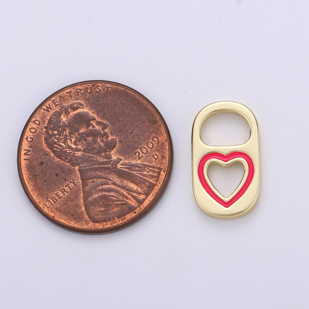 14K Gold Filled Soda Tab, Soda Pull Tab, Kawaii Heart Tab Pendant Charm For Bracelet Necklace Wholesale Charm Jewelry Making Craft SuppliesC-494~C-496