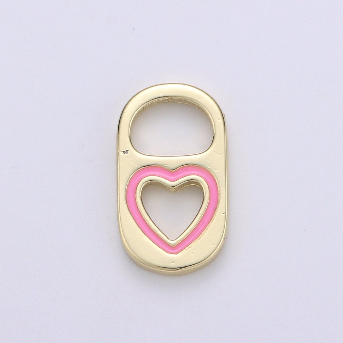14K Gold Filled Soda Tab, Soda Pull Tab, Kawaii Heart Tab Pendant Charm For Bracelet Necklace Wholesale Charm Jewelry Making Craft SuppliesC-494~C-496