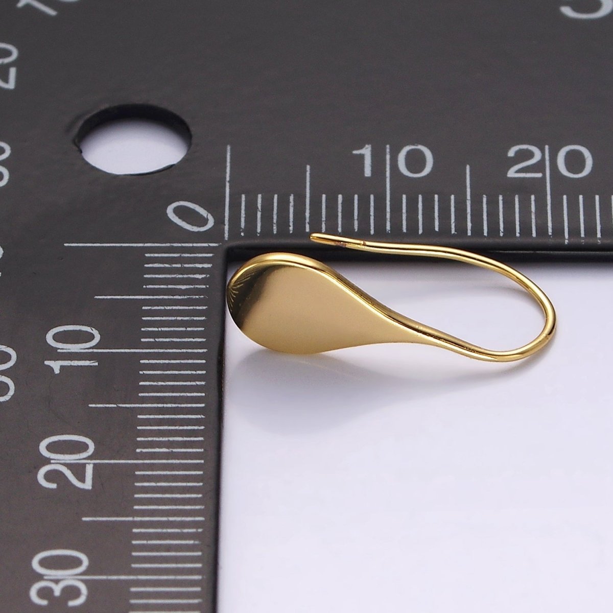 14K Gold Filled Teardrop Minimalist French Hook Earrings | AE-964 - DLUXCA