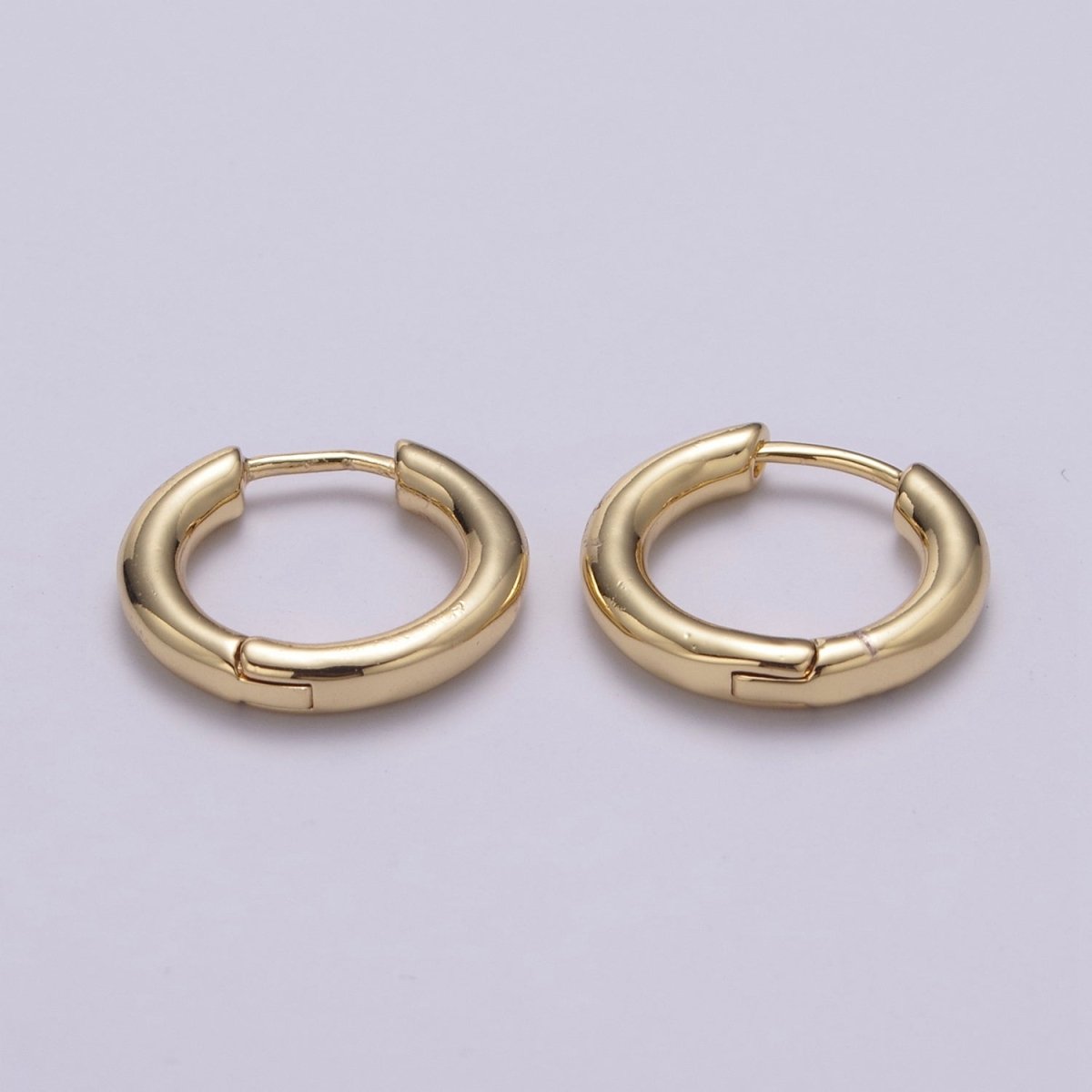 14K Gold Filled Thick Huggie Hoop, Small Hoop, Tiny Hoop Earrings, Gold Thick Huggie Hoop Earrings, Simple Thick Huggie Hoop, Daily earring T-246 ~ T-249