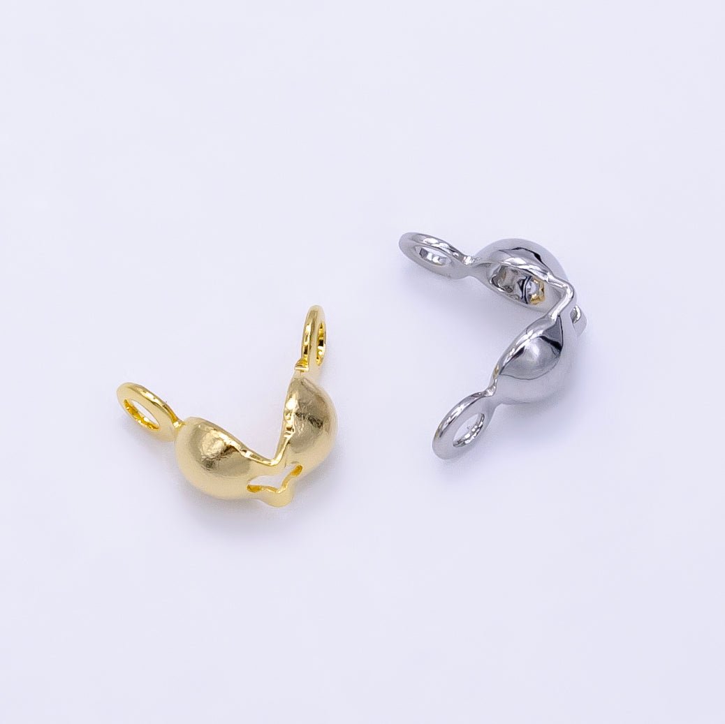 14K Gold Filled Tiny Crimp Beads Knot Covers For Jewelry Making in Gold & Silver | L166
