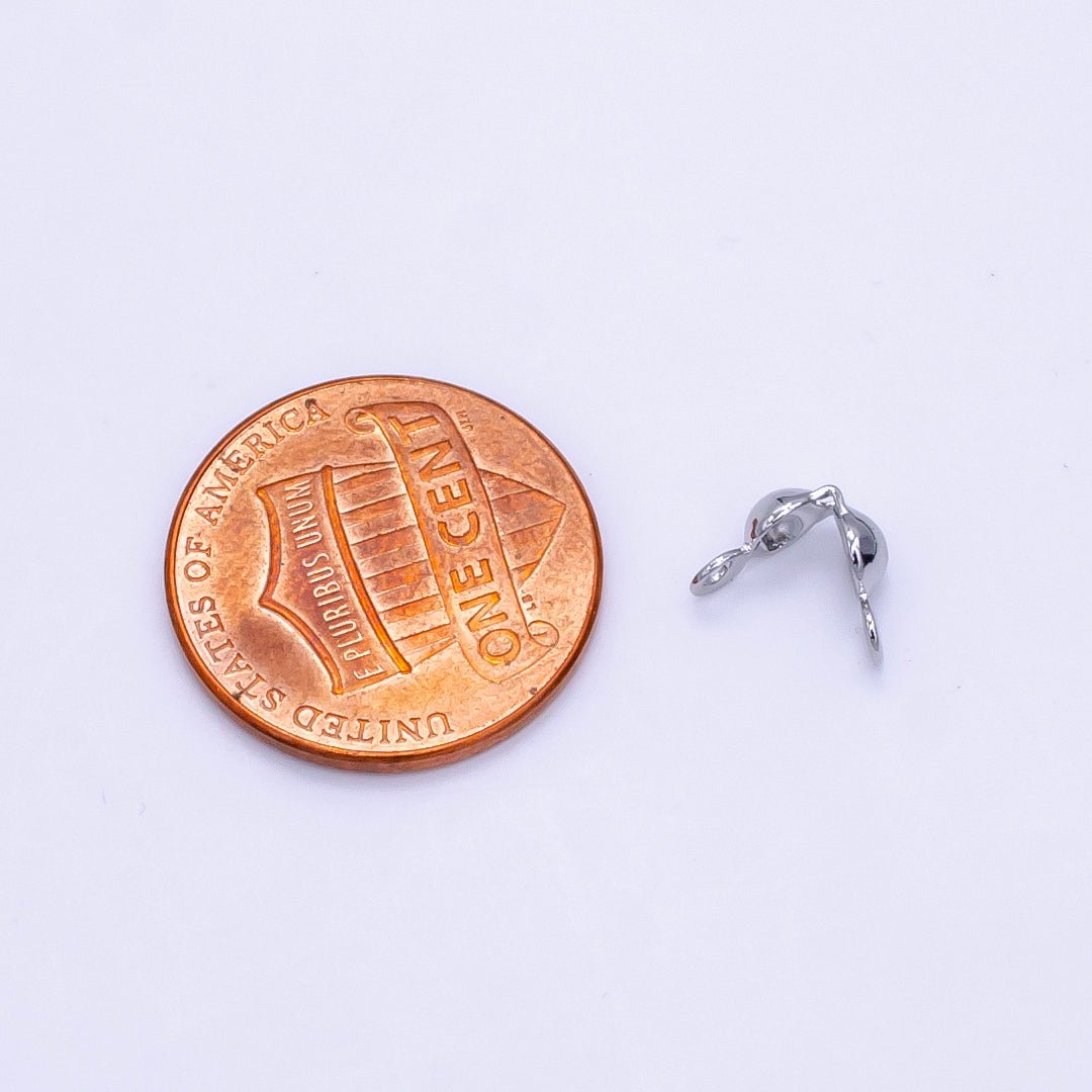 14K Gold Filled Tiny Crimp Beads Knot Covers For Jewelry Making in Gold & Silver | L166