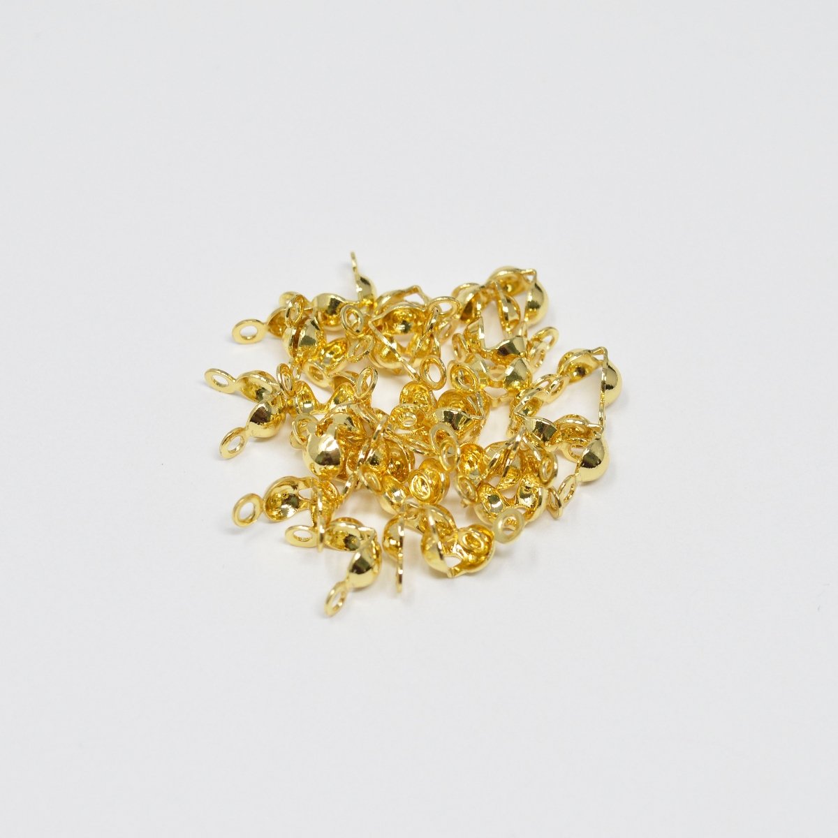 14K Gold Filled Tiny Crimp Beads Knot Covers For Jewelry Making in Gold & Silver | L166