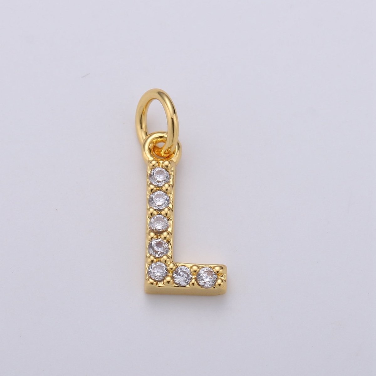 14k Gold Filled Tiny CZ Initial, Letter Alphabet Micro Pave charms Dainty Gold Cubic Pendant Charm for Necklace Bracelet Earring Add on A-099 to A-111