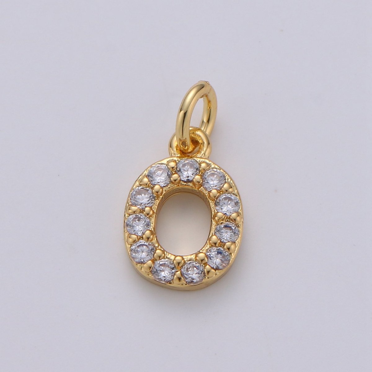 14k Gold Filled Tiny CZ Initial, Letter Alphabet Micro Pave charms Dainty Gold Cubic Pendant Charm for Necklace Bracelet Earring Add on A-099 to A-111