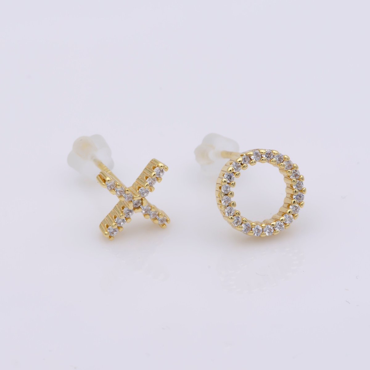 14K Gold Filled tiny XO stud earrings, Tiny stud, Cartilage stud, XO studs, Helix stud, XO earrings, hugs and kisses earrings , x studs AE-801