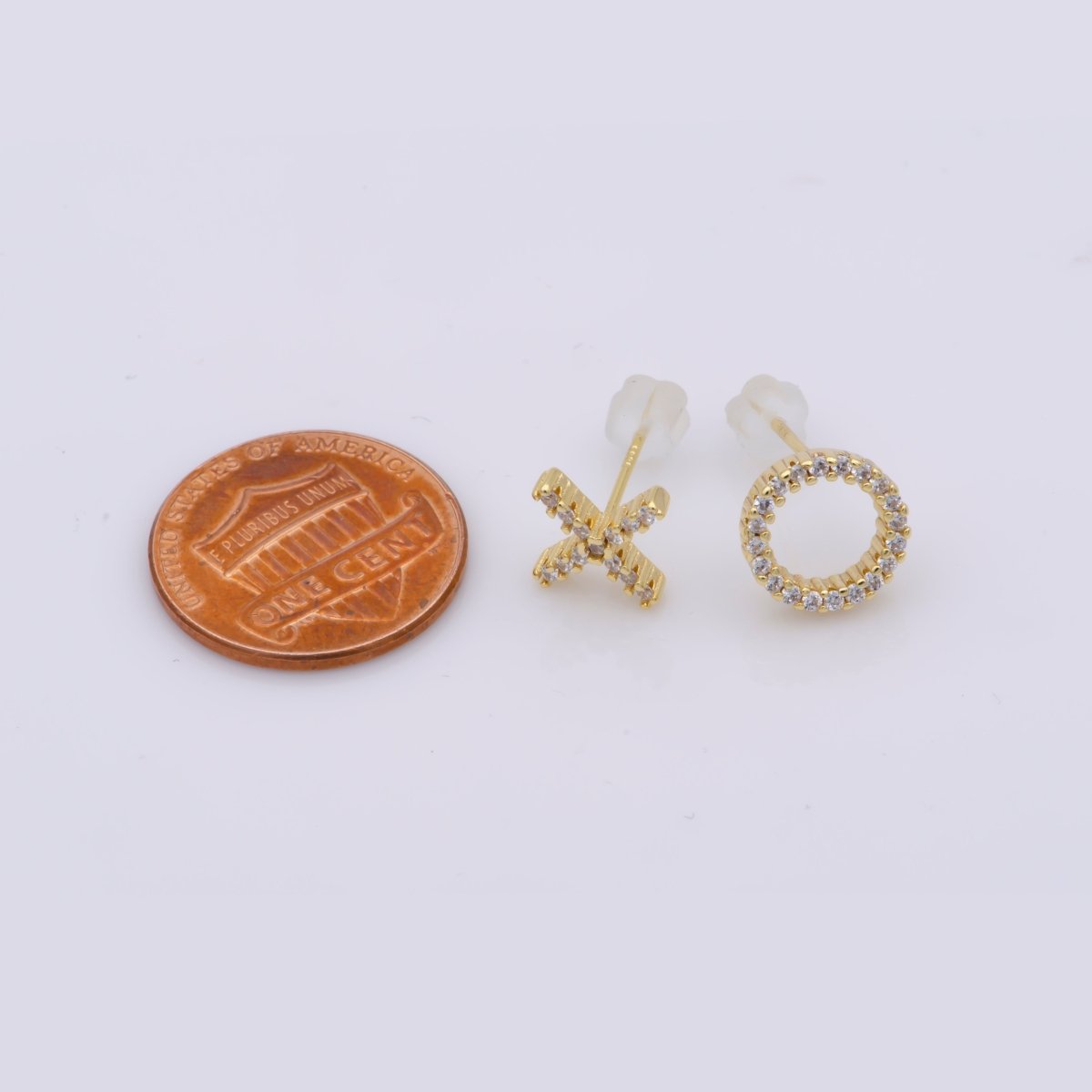 14K Gold Filled tiny XO stud earrings, Tiny stud, Cartilage stud, XO studs, Helix stud, XO earrings, hugs and kisses earrings , x studs AE-801