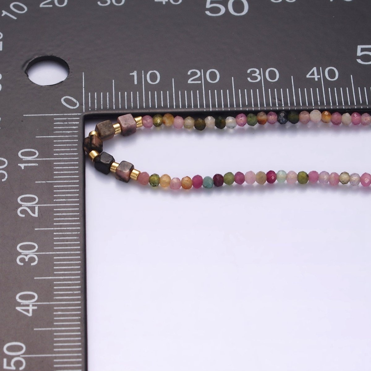 14K Gold Filled Tourmaline Multifaceted Cream Rope Adjustable Friendship Bracelet | WA-2170 - WA-2168 Clearance Pricing
