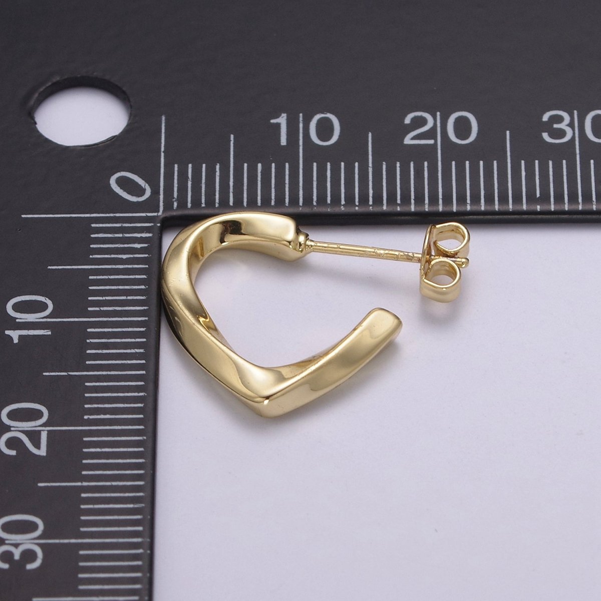 14k Gold Filled Triangle Hoop Earring Silver Dainty Geometric Earring T-254 T-255