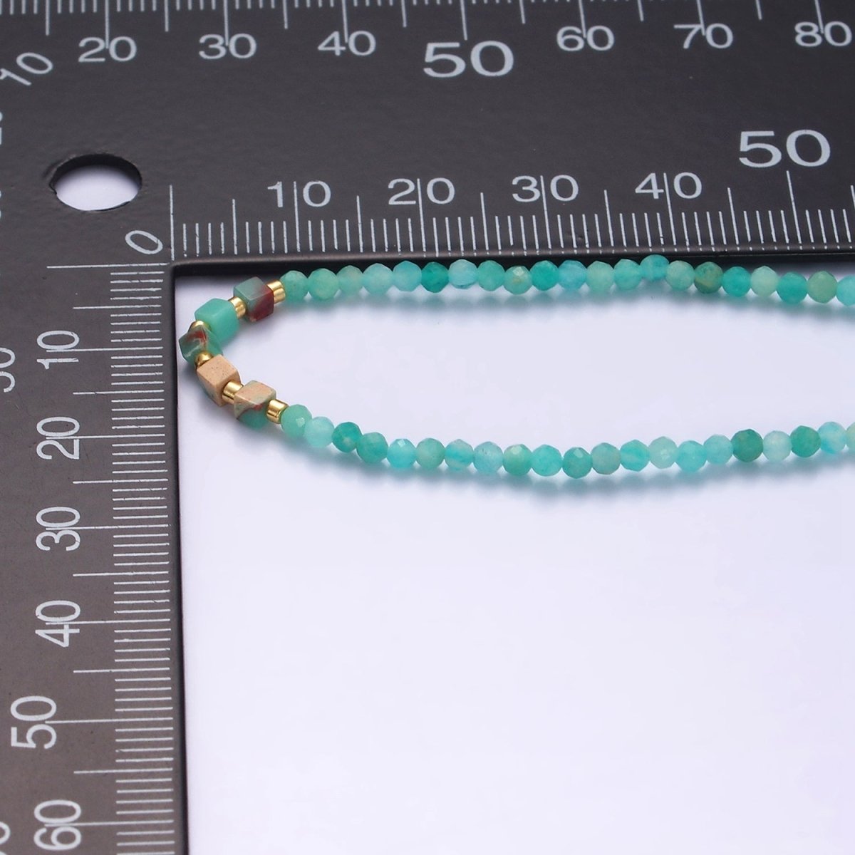 14K Gold Filled Turquoise Multifaceted Turquoise Rope Adjustable Friendship Bracelet | WA-2013 - WA-2015 Clearance Pricing