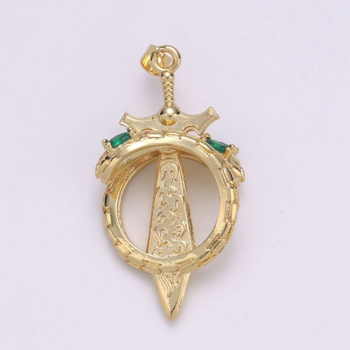 14K Gold Viking Sword Charm, Sword Pendant, 14K Gold Filled sword Charm for Necklace Bracelet Supply J-036~J-038