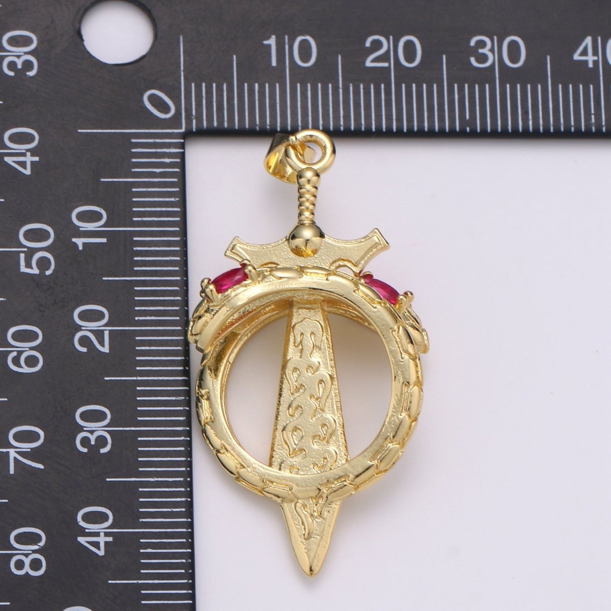 14K Gold Viking Sword Charm, Sword Pendant, 14K Gold Filled sword Charm for Necklace Bracelet Supply J-036~J-038
