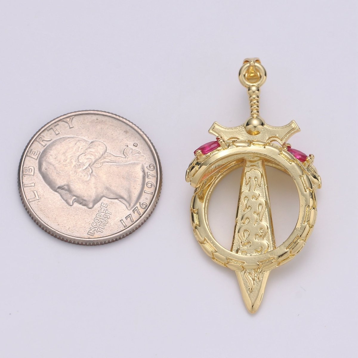 14K Gold Viking Sword Charm, Sword Pendant, 14K Gold Filled sword Charm for Necklace Bracelet Supply J-036~J-038